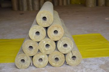Rockwool Pipe Insulation , Mineral Wool Thermal Insulation Pipe