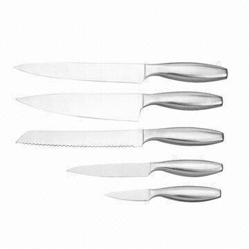 Kitchen Knife Set, Made of Stainless with Wood Handle
