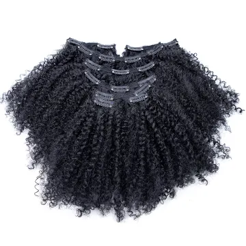clips hair in synthetic hair extension kinky curly black color clip hair