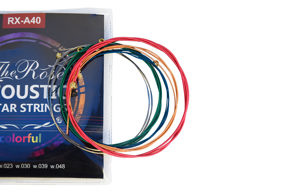 Colorful Acoustic Guitar Strings