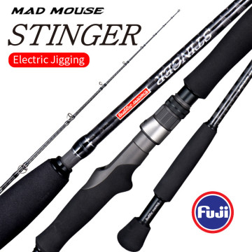 Mad Mouse Stinger: Νέο Ιαπωνικό Fuji All-Electric Jigging Rod, 1,9 μ., Για τα βαρέλια Jig 300g έως 400g, ράβδο σκάφους από ανθρακονήματα