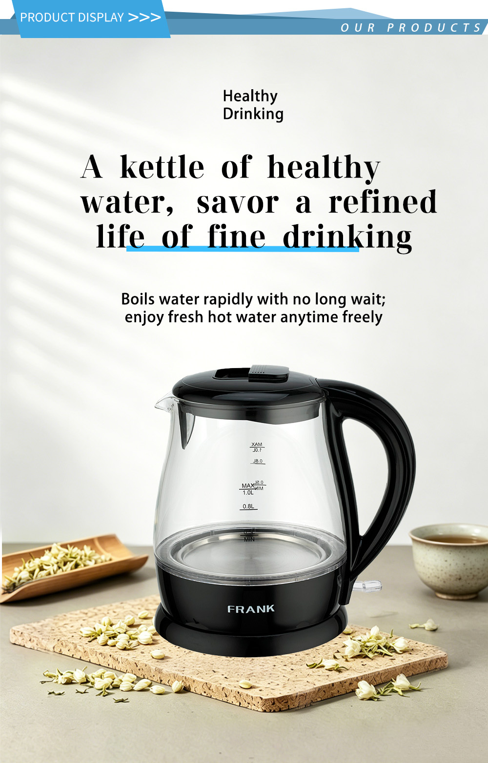 Glass Kettle FK-1710