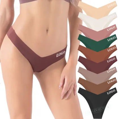 Seamless No Show Ice Silk Briefs for Women