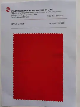 100% Polyester 320t Pongee Anti-tearing Washing