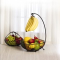 Adjustable 2Tier Fruit Basket With Banana Hook