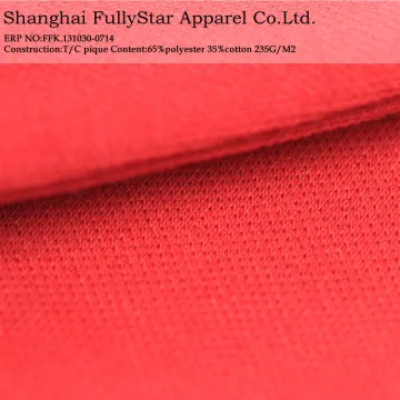 polyester cotton pique fabric textile