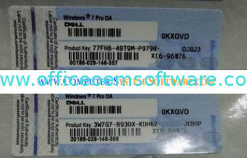 Windows 7 Professional Oa Dell Activation Product Key Sticker X16 Blue