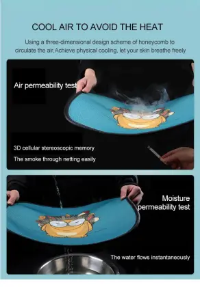 Breathable Mesh Car Seat Cover: Ice Silk Pad with Cartoon Auto Chair Cushion Design