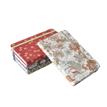 Customized Factory-Direct Blue Japanese Fabric Cover Pocket Size Notebooks & Journals