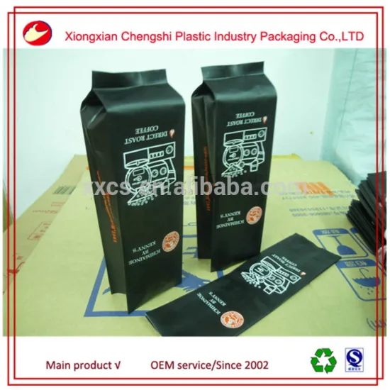 high quality aluminum foil coffee bag, side gusset coffee packaging bags