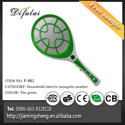 LED Rechargeable Electric Mosquito Killing Bat Fly Swatter