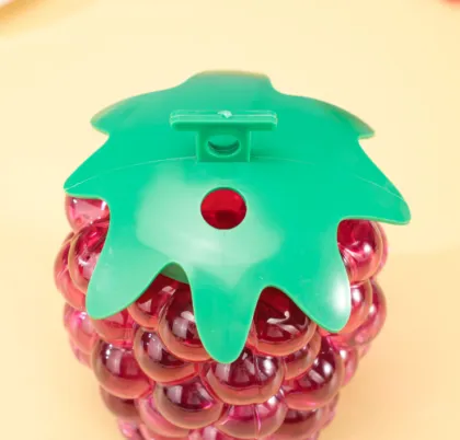 Grape-Shaped 500ml PET Plastic Juice Bottle with Leaf Lid