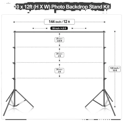 Photographic Equipment Tripod Backdrop Stand for Photo Studio Backgrounds