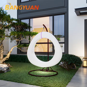 PE Material Moon Ring Swing Chair for Outdoors and Indoors