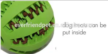 Wholesale 70mm Durable Rubber ball with teeth dog toy , moving toy dog