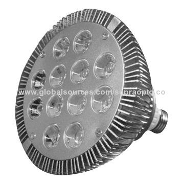 E27 12W LED PAR Light, 960lm Luminous Flux, Made of Aluminum, 85 to 250V AC Voltage
