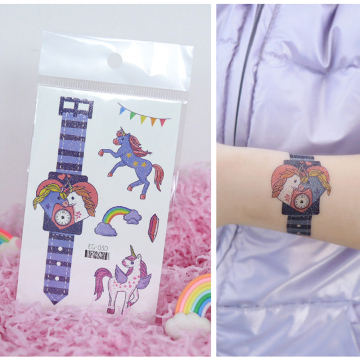 Cute Cartoon Unicorn Temporary Tattoo for Kids - Waterproof Temporary Tattoo Sticker