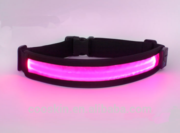 New safety sports electric custom LED reflective waist belt led running waist belt