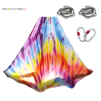 5.5m x 2.8m 6Yards 40D Nylon Gradient Ombre Aerial Yoga Hammock Swing