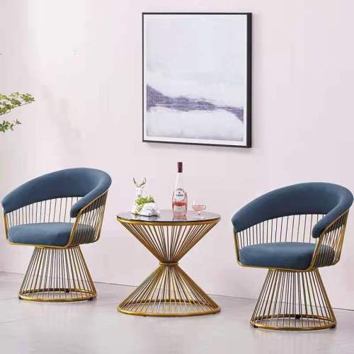 Nordic Light luxury Iron Chair Creative Restaurant Armchair