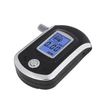 Professional Digital Breath Alcohol Tester Breathalyzer Hand-Hold with LCD Dispaly with 5 Mouthpieces AT-6000 Hot Selling