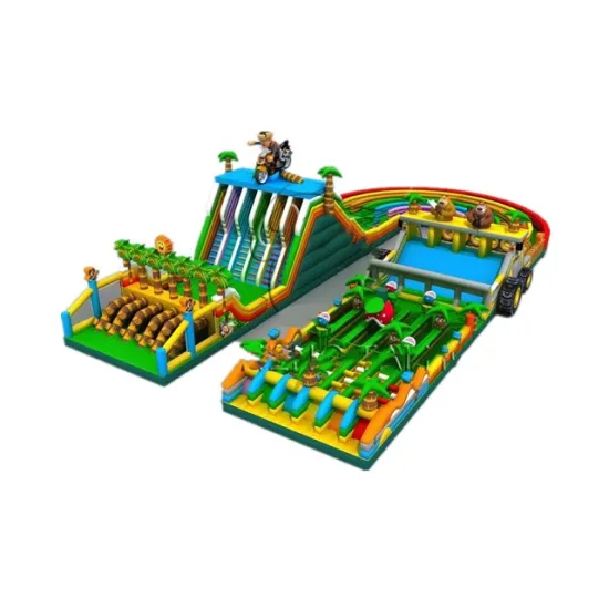 New Style Inflatable Obstacle Course and Giant Double Slide for Outdoor Sports Competitions