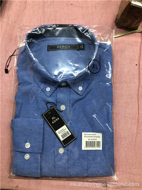 Camisa azul de alta calidad para hombre