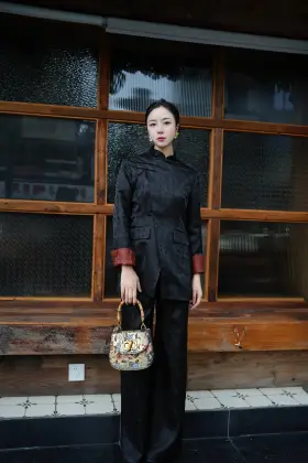 Shisanchai Silk Road Xiangyunsha Silk Trousers