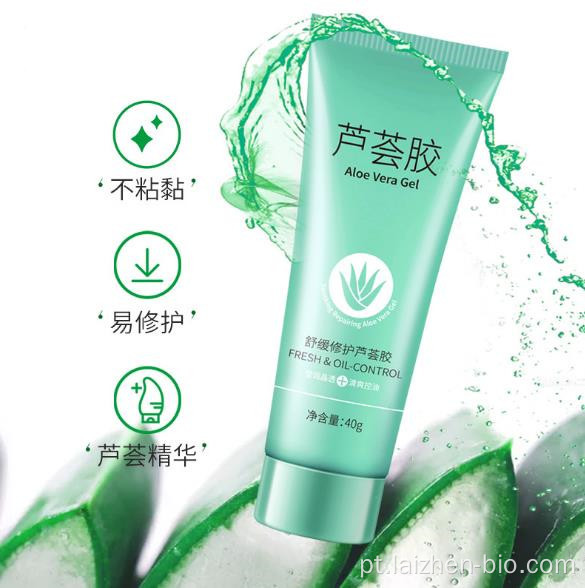 Gel de aloe vera reparador calmante, hidratante e refrescante