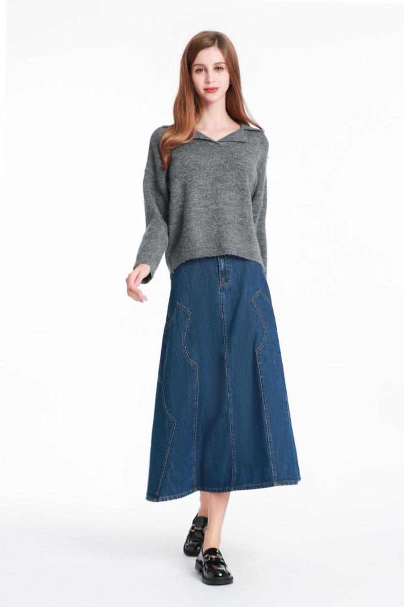 Button-down Long-sleeved Woolen Knit Top