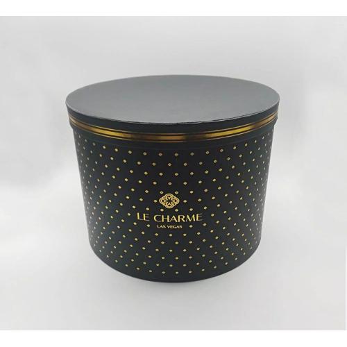 Luxury Black Cardboard Round Flower Box