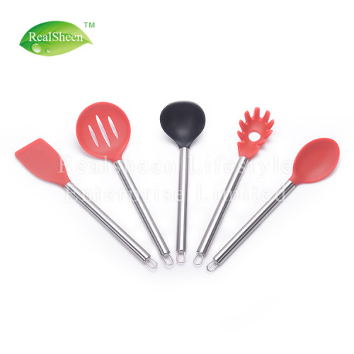 Ferramentas de cozinha de aço inoxidável profissional punho de silicone