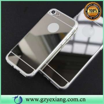 luxury ultra thin tpu bumper acrylic mirror cover case for iphone 7 chrome case