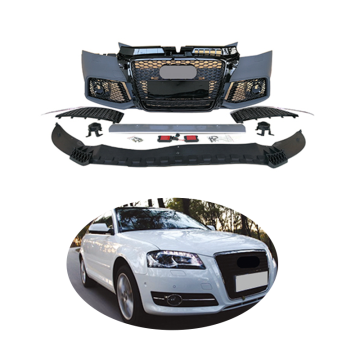 ABS Honeycomb Grille Front Bumper Kit for Audi 2020-2021 A3 Upgrade to RS3 Assembly