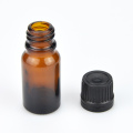 Custom 10 ml 15 ml de color ámbar vacío botella de aceite cosmético de vidrio personalizado