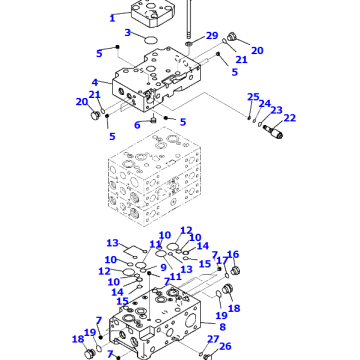 MAIN VALVE 723-43-11101 723-43-11102 FOR WA600-6