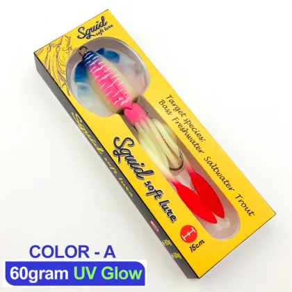 UV Lure Skert Luminous Squid Hook 60g120g150g Octopus Squid Bionic Bait for Sea
