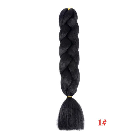 Black Wholesale100g 24Inch Jumbo Ombre Braid Hair Various Box Braiding African Crochet Braid Synthetic Hair Extensions