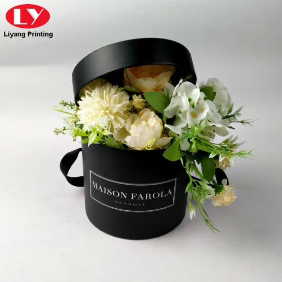 Custom Logo Printed Round Flowers Box Packaging