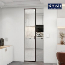 Apartamento pequeño con puerta corredera oculta de un solo carril