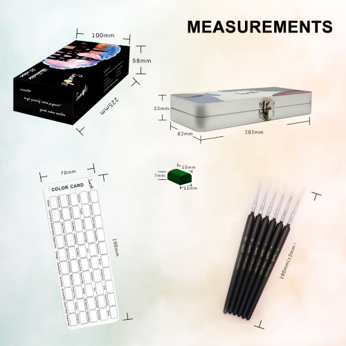 Set de regalos de pintura y cepillo de acuarela de 50 colores
