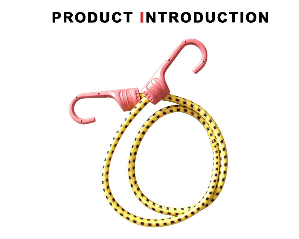Yellow Black Bungee Cord with Hooks x