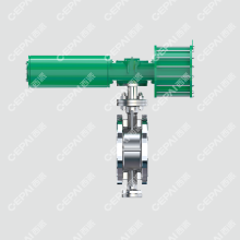 Pneumatic Flanged Triple Eccentric Butterfly Valve