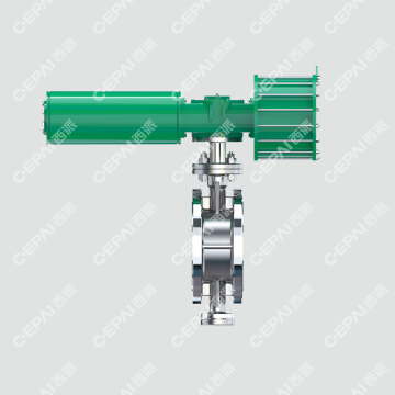 Pneumatic Flanged Triple Eccentric Butterfly Valve