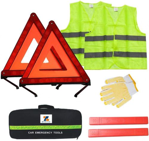 Kit de segurança de emergência para carros na estrada