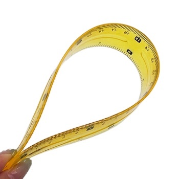 Custom Logo Soft PVC Transparent Hexagonal Ruler for Promotion