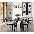 Wholesale Nordic modern home furniture chairs with backrest shape tripod solid wood dining chair