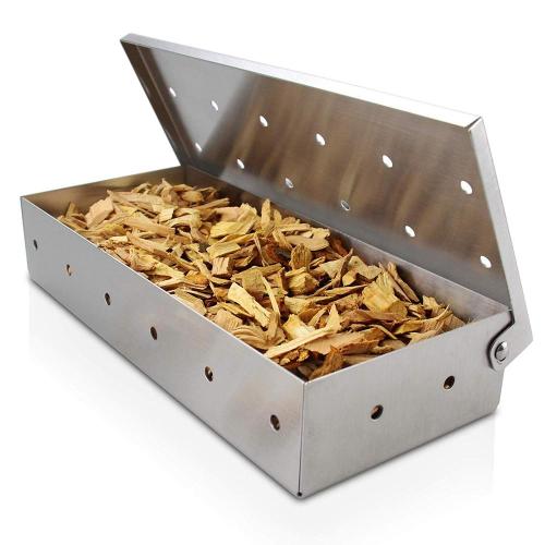 La caja del fumador agrega Smokey BBQ Flavo