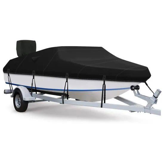 600D Waterproof Heavy Duty Universal Boat Cover for 17-19ft Boats