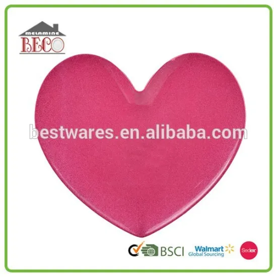 heart shape melamine plate